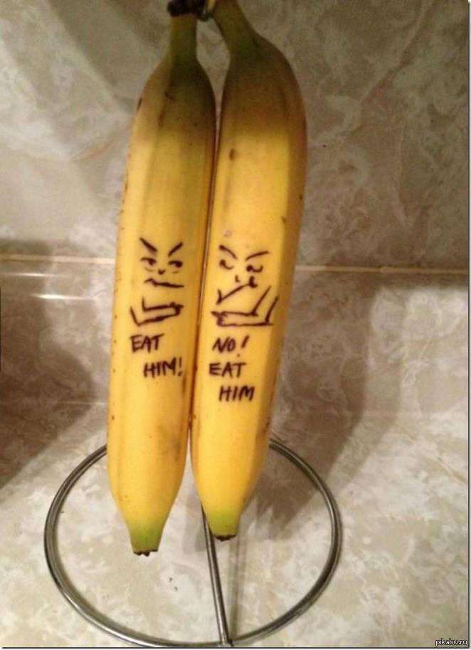 Как сделать надпись на банане