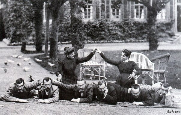 Российский император с друзьями Германия, Дармштадт, 1899 год. (Просто фото)