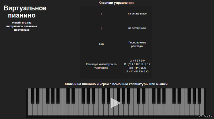 Виртуальное пианино