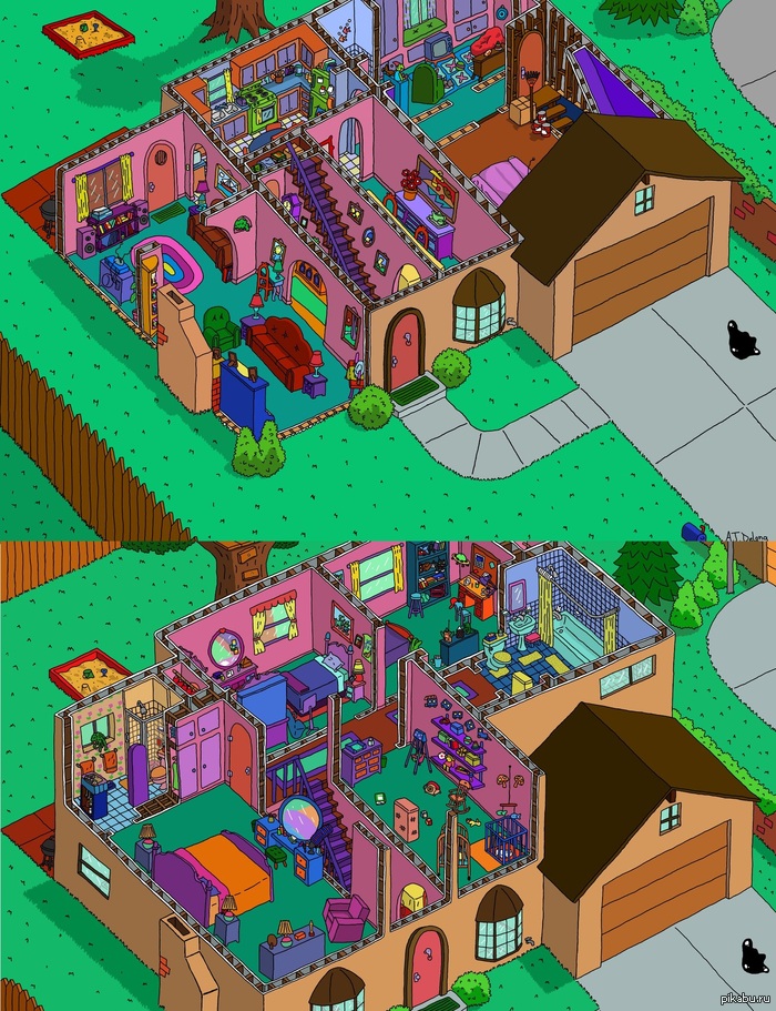 This is the Simpsons Rumpus Room. Its found at the rear of the house ...